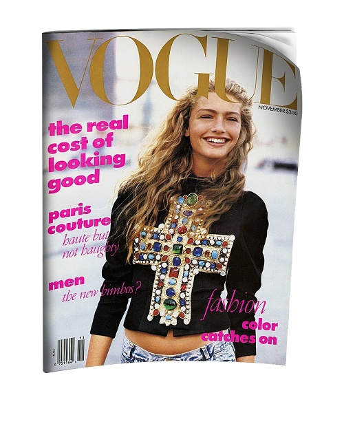 Začiatky:  Takto vyzerala prvá titulka Vogue v roku 1988 pod Anniným vedením. 
