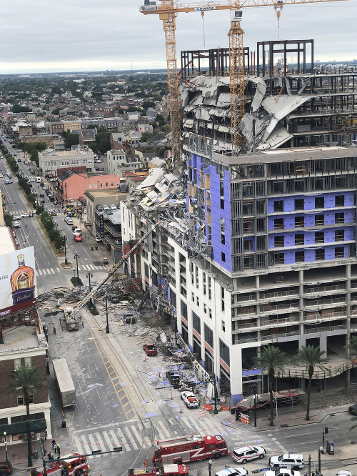 Pri stavbe hotela v New Orleans zahynul minimálne jeden človek