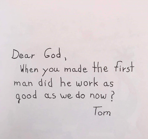 Deti písali listy Bohu.