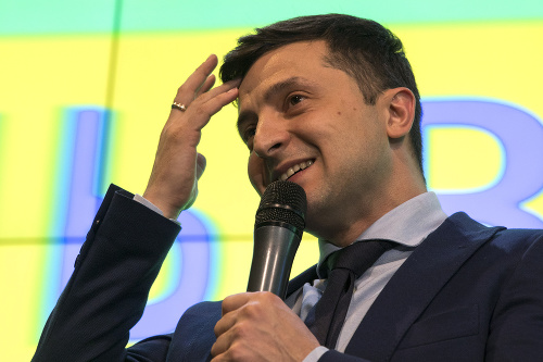 Ukrajinský herec a prezidentský kandidát Volodymyr Zelenskyj