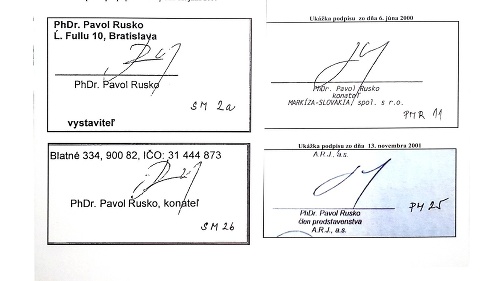 Znalec NAKA pred časom v posudku skúmal Ruskove podpisy a zistil, že mohli vzniknúť až v roku 2013.