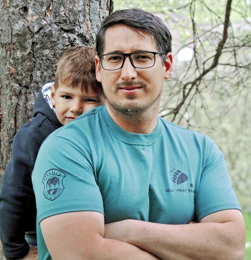 Davidko (4) s otcom Petrom (37)