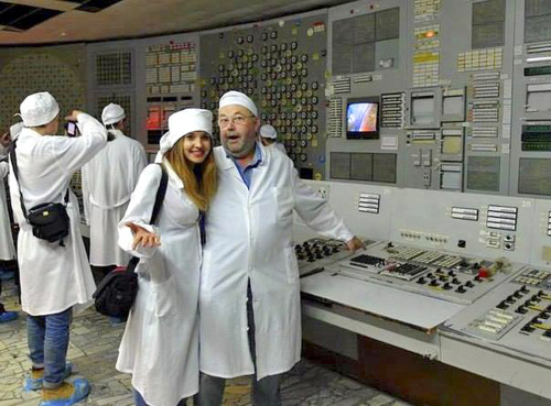 V elektrárni: Na snímke riadiaca miestnosť reaktoru tri, ktorá je rovnaká akú mal reaktor štyri. 