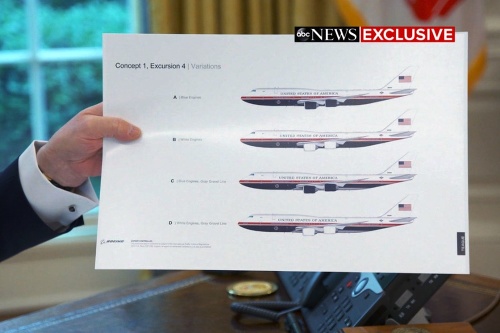 Trump ukázal nový vizuál lietadla Air Force One.