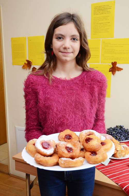 Sofia Kenderová (10) zo Smižian má rada šišky s džemom, ktoré pozná aj ako pankušky. 