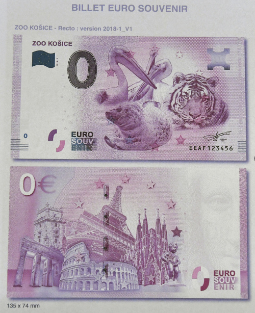 Bankovky s nulovou nominálnou hodnotou vytlačili s povolením Európskej centrálnej banky.