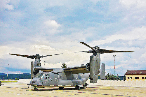 Lietadlá CV-22 Osprey: V rámci cvičenia ich americké vzdušné sily použili na letiskách v Sliači a Kuchyni.