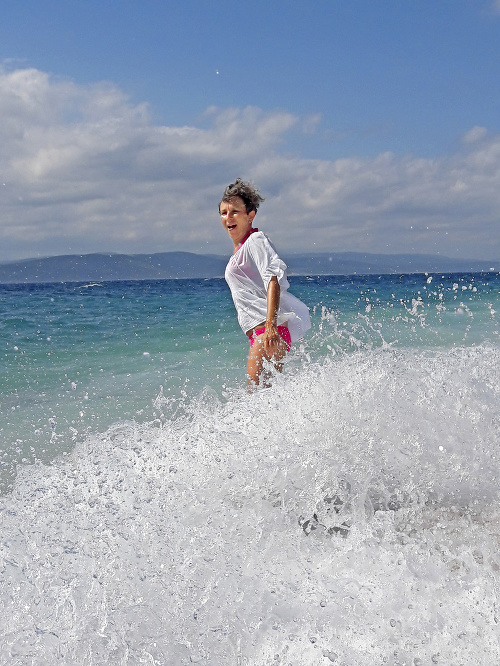 Chorvátsko: Morský vzduch robí Gabikiným pľúcam dobre. 