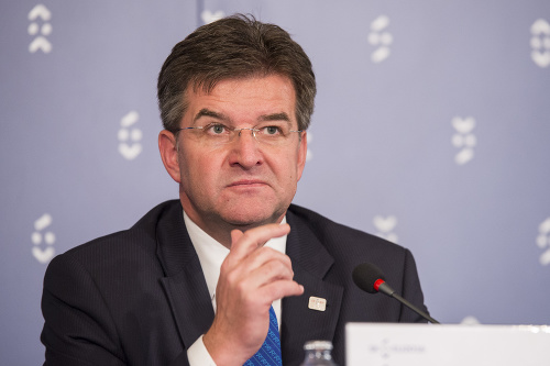 Miroslav Lajčák počas tlačovej konferencie po skončení neformálneho zasadnutia ministrov zahraničných vecí krajín EÚ (Gymnich).