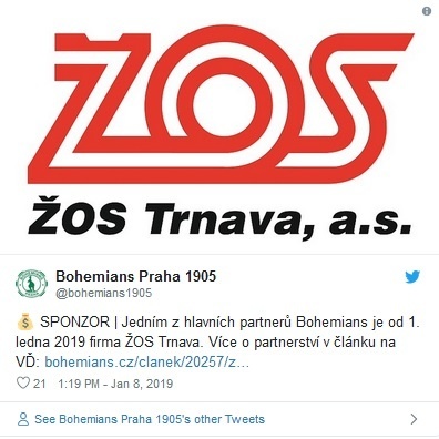 O vstupe ŽOS Trnava informoval Bohemians.