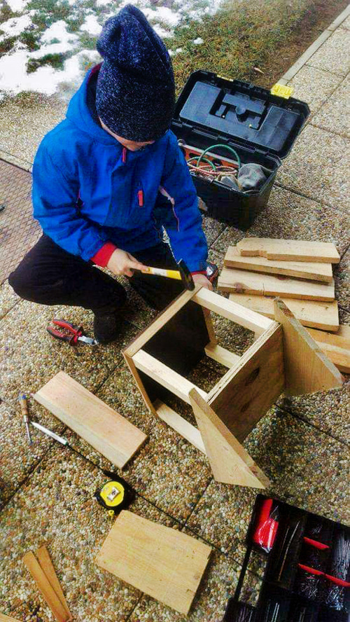 Nikolasko chce byť stavbárom.