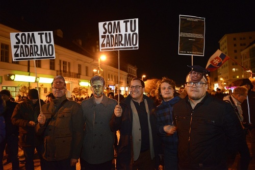 Protest Za slušné Slovensko v Košiciach.