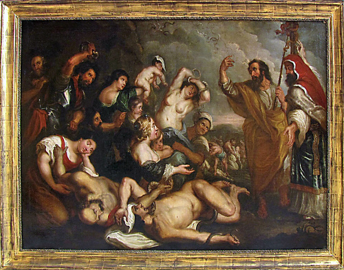 Peter Paul Rubens: Mojžiš a Eleazár. Technika: olej na plátne. Rozmery: 127 x 163 cm. Vyvolávacia cena: 240 000 €