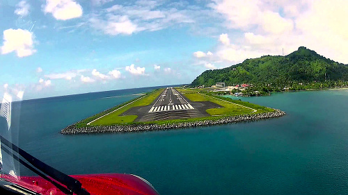 Letisko vybudovali na pobreží ostrova Chuuk.