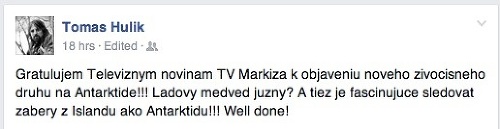 K markizáckej reportáži sa vyjadril aj popredný prírodopisný filmár Tomáš Hulík.