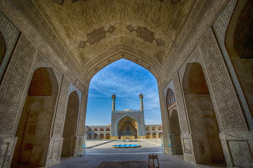 Jameh or Friday Mosque of Isfahan is the grand, congregational mosque (Jāmeh) of Isfahān city. The mosque is the result of continual construction, reconstruction, additions and renovations on the site from around 771 to the end of the 20th century. The Grand Bazaar of Isfahan can be found towards the southwest wing of the mosque. It is a UNESCO World Heritage Site since 2012.