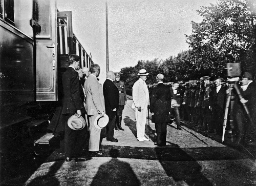 Masaryk často využíval na cestách vlak.
