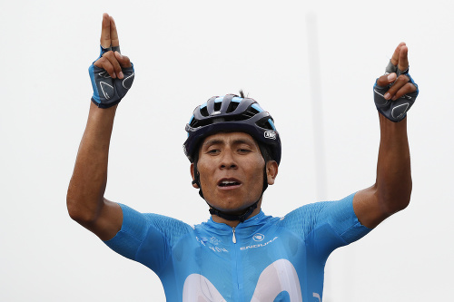 Nairo Quintana sa teší z vôbec prvého víťazstva na Tour de France.