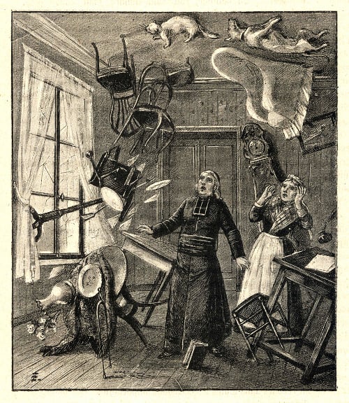 HISTÓRIA: Kresba z roku 1851 ukazuje, že poltergist nie je výmysel dnešnej doby.