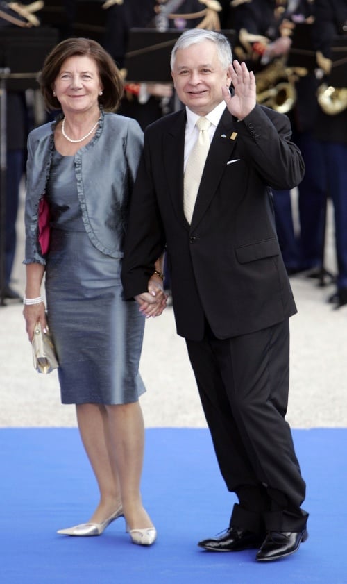 Poľský prezident Lech Kaczynski s manželkou Mariou.