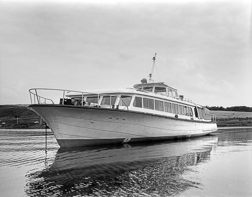 Prvá výletná loď na Domaši.