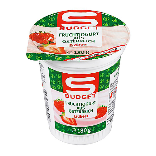 S budget Frucht - jogurt aus Österreich erdbeer - Spar.