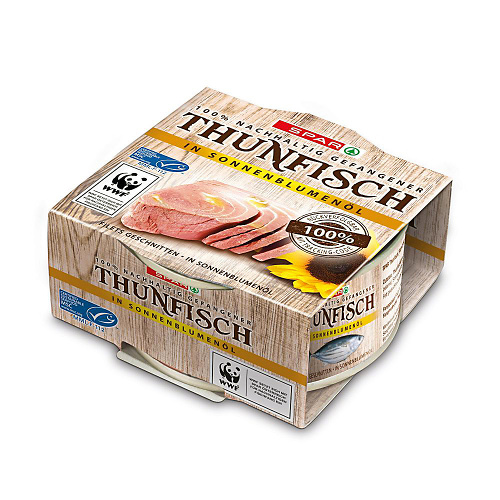 Thunfisch in Sonnenblumenol - Spar.