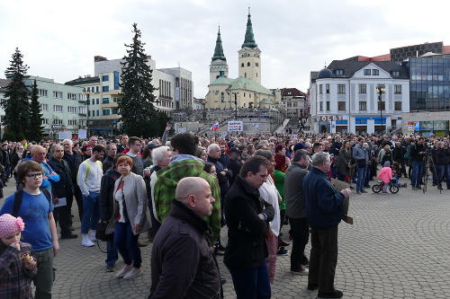 Pochod Za slušné Slovensko v Žiline