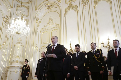 Prezident Andrej Kiska počas prejavu.