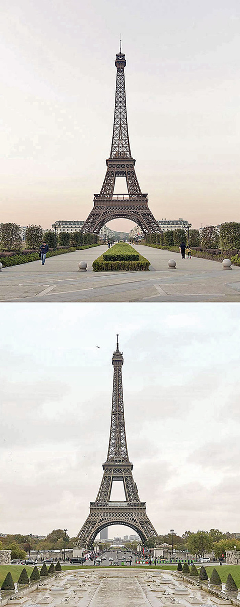 Kópia slávnej Eiffelovej veže nemôže chýbať.