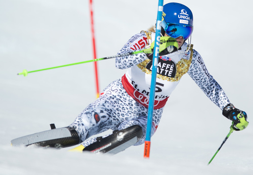 Na snímke slovenská lyžiarka Veronika Velez-Zuzulová v 1. kole slalomu žien na 44. MS v alpskom lyžovaní vo švajčiarskom St. Moritzi.