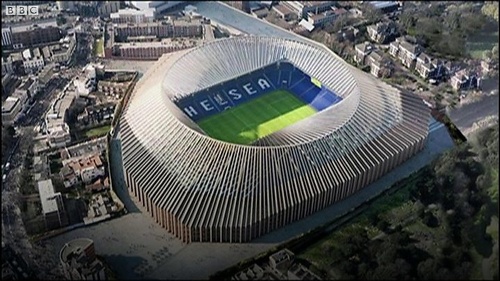 Takto by mal vyzerať nový stánok futbalistov FC Chelsea.