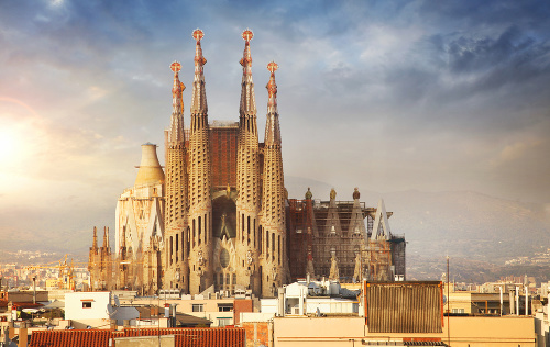 Katedrála Sagrada Familia v Barcelone.