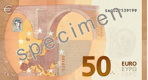 Nová 50-eurová bankovka.