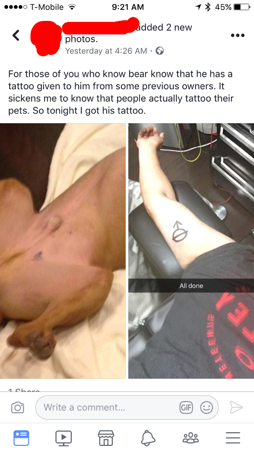 Muž sa s novým tetovaním pochválil na Facebooku