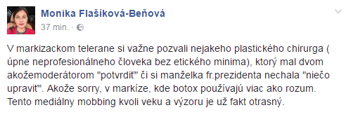 Flašíková-Beňová sa na úvod týždňa vytočila.