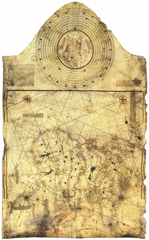 Kolumbova mapa: Takto spolu s kartografmi zakreslil obajvy svojej prvej výpravy.