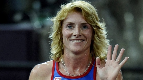 Slovenská atlétka Lucia Klocová po finále behu na 1500 metrov.