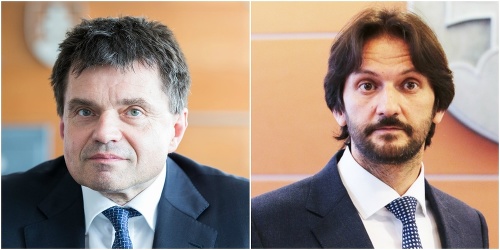 Bývalý minister školstva Peter Plavčan a súčasný minister vnútra Robert Kaliňák
