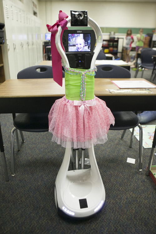 Robot dostal názov Princezná a dokonca nosí i princeznovskú sukňu.