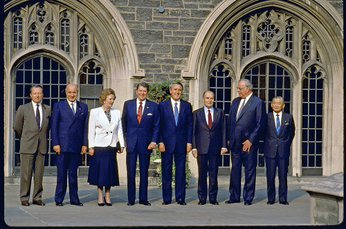Veľké mená na summite G7: Pád Berlínskeho múra a rozširovanie EÚ stvorili v 90. rokoch štátnikov, akí dnes už v EÚ nie sú.