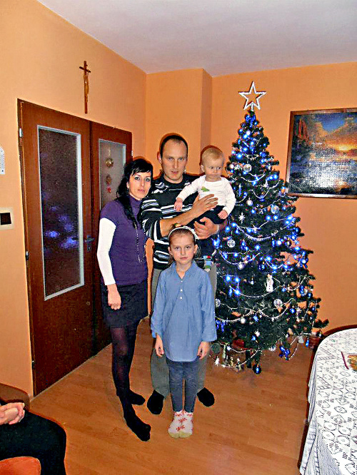 Michal Šulka (34) s rodinou.