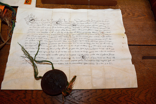 1261 - najstarší dokument - darovacia listina.