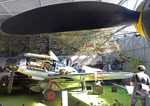 Nemecký stroj Messerschmitt Bf-109 G-14/AS patrí k pýche múzea. 