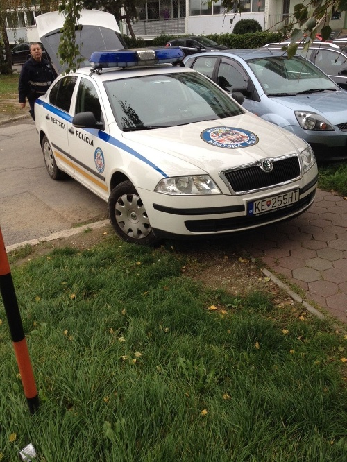 Košickí mestskí policajti predviedli svojské parkovacie manévre.