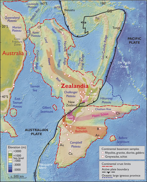 Územie nového kontinentu by sa malo nachádzať pri východnom pobreží Austrálie.