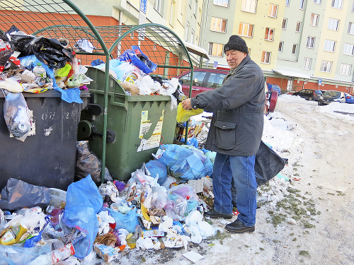 Vojtech Pletenik (73) bol zhrozený pri pohľade na smetisko pri kontajneroch.