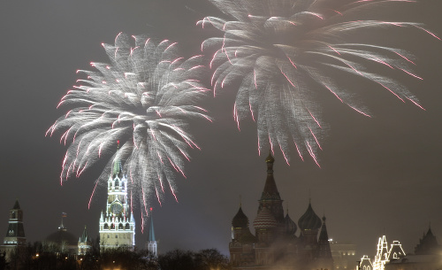 Nový rok sa poriadne oslávil aj v Moskve.