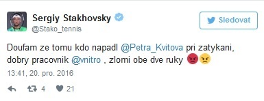 Petre Kvitovej vyjadrili podporu viaceré športové osobnosti.
