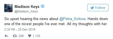 Petre Kvitovej vyjadrili podporu viaceré športové osobnosti.